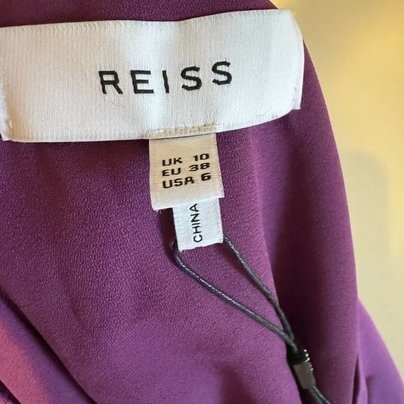 REISS Essie 60s Shift Mini Dress Purple Size 6 NWT - Picture 8 of 10